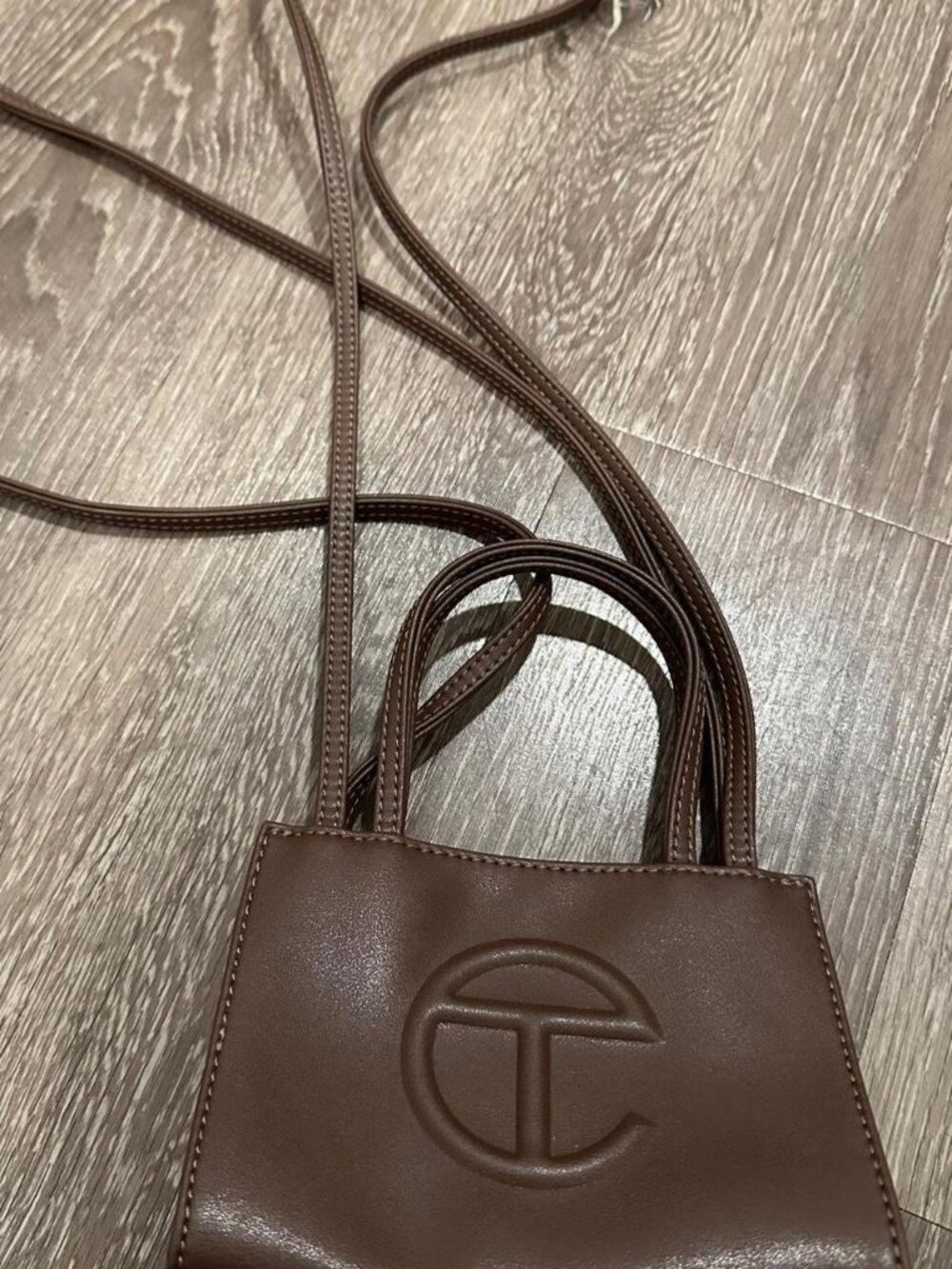 Brown Telfar mini bag